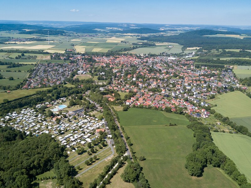 Luftbild von Dransfeld (aus südlicher Richtung).